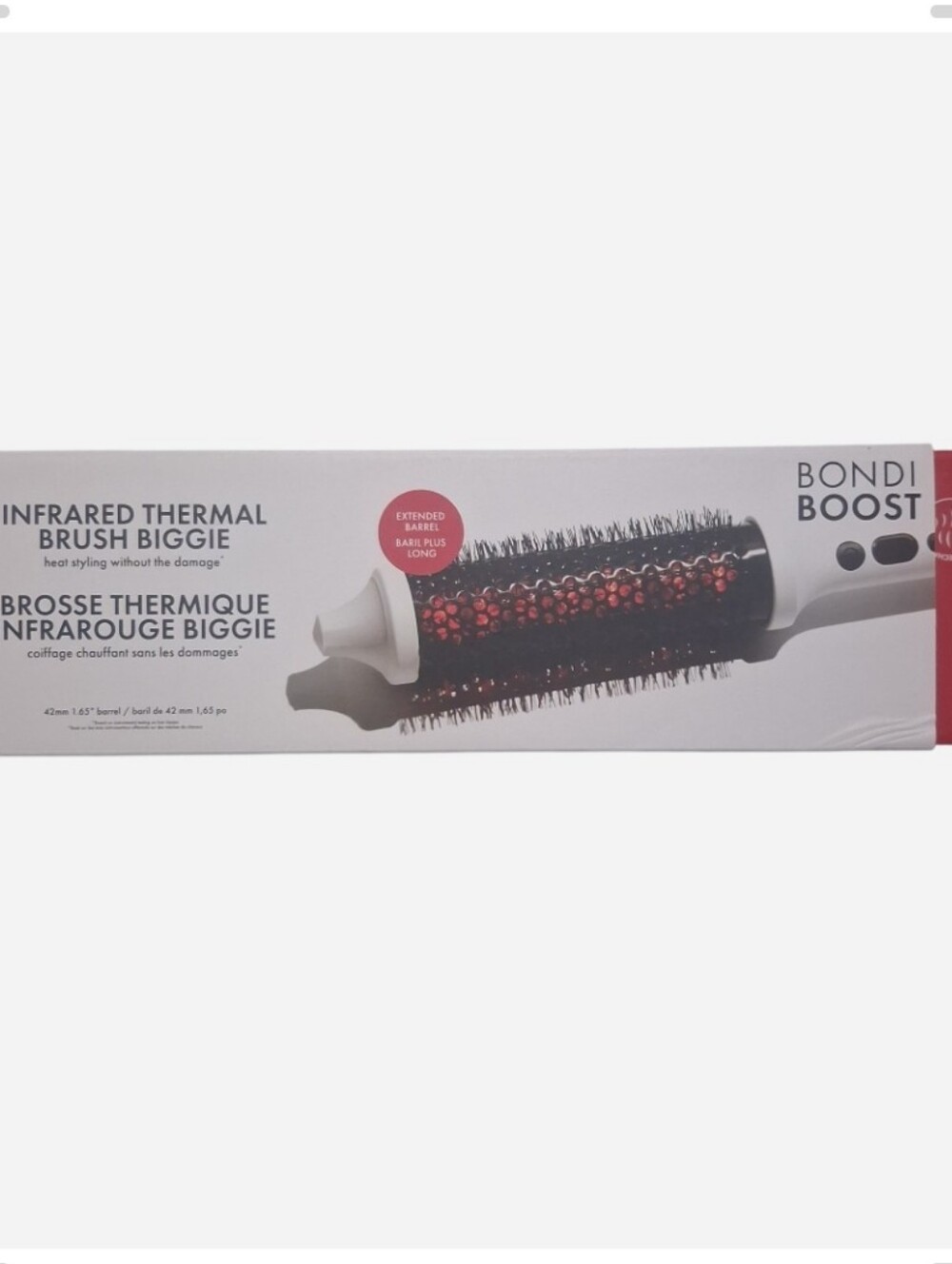 Bondi Boost Infrared Thermal Brush Biggie - White with Red Accents
